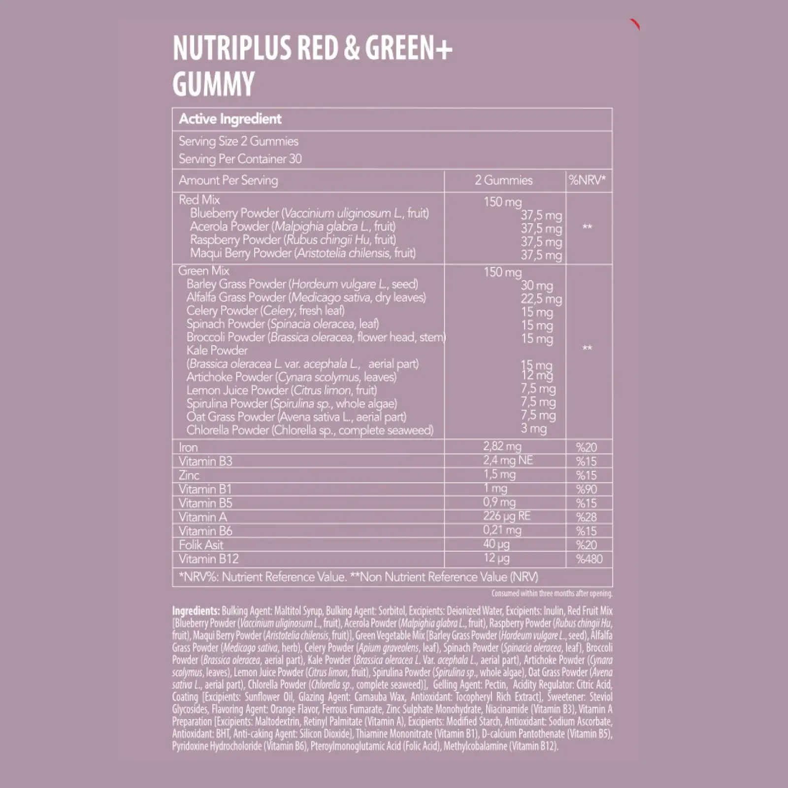 Nutriplus Red & Green Mix Gummies 60 pcs