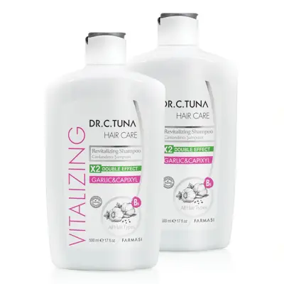 image of SET 2/1 GARLIC EXTRACT SHAMPOO 500 ML DR C TUNA VITALIZING